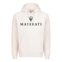 Pale Pink simple white trident symbol essential Premium Hoodie - linhVisuals