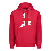 Cardinal england Flag Map Drawing Line Art Premium Hoodie - linhVisuals