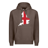 Coffee england Flag Map Drawing Line Art Premium Hoodie - linhVisuals