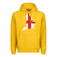 Lemon england Flag Map Drawing Line Art Premium Hoodie - linhVisuals