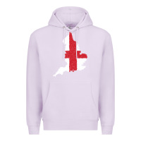 Lilac england Flag Map Drawing Line Art Premium Hoodie - linhVisuals