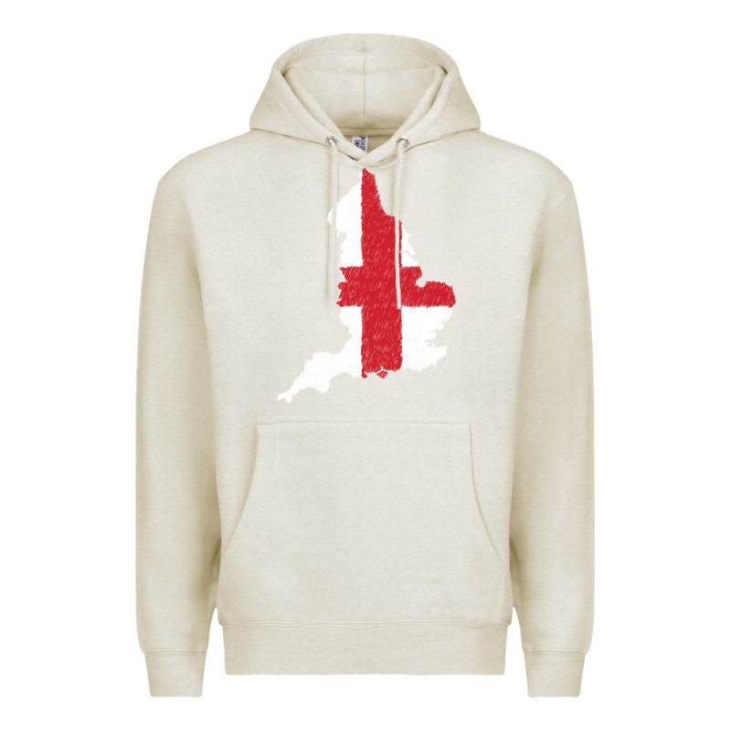 England Flag Map Drawing Line Art Premium Hoodie by linhVisuals | Teevron
