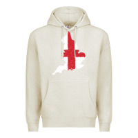 Oatmeal Heather england Flag Map Drawing Line Art Premium Hoodie - linhVisuals