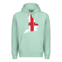 Seafoam england Flag Map Drawing Line Art Premium Hoodie - linhVisuals