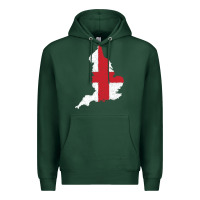 Sports Green england Flag Map Drawing Line Art Premium Hoodie - linhVisuals