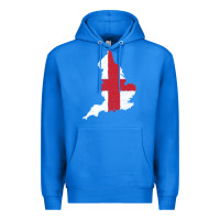 True Royal england Flag Map Drawing Line Art Premium Hoodie - linhVisuals