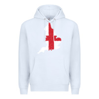 White england Flag Map Drawing Line Art Premium Hoodie - linhVisuals