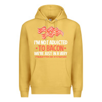 Antique Gold bacon apparel t  shirt i'm not addicted to bacon we were just in a com Premium Hoodie - linhVisuals