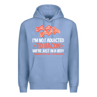 Colony Blue bacon apparel t  shirt i'm not addicted to bacon we were just in a com Premium Hoodie - linhVisuals