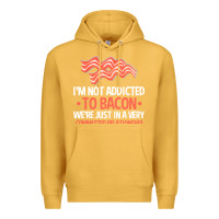 Mustard bacon apparel t  shirt i'm not addicted to bacon we were just in a com Premium Hoodie - linhVisuals