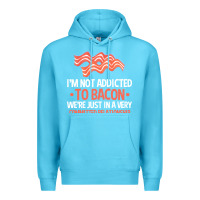 Ocean Blue bacon apparel t  shirt i'm not addicted to bacon we were just in a com Premium Hoodie - linhVisuals