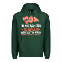 Sports Green bacon apparel t  shirt i'm not addicted to bacon we were just in a com Premium Hoodie - linhVisuals