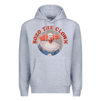 Heather Grey bozo the clown vintage style faded design ,  bozo Premium Hoodie - linhVisuals