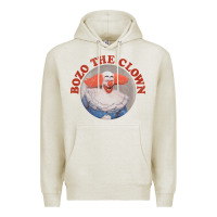 Oatmeal Heather bozo the clown vintage style faded design ,  bozo Premium Hoodie - linhVisuals