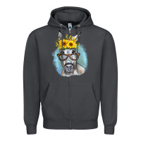 Smoke Sunflower Glasses Donkey Zipper Hoodie - RanaPortraitStore