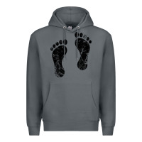 Rock 70's footprints   footprint Premium Hoodie - linhVisuals