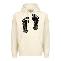 Sandshell 70's footprints   footprint Premium Hoodie - linhVisuals