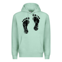 Seafoam 70's footprints   footprint Premium Hoodie - linhVisuals