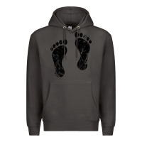 Smoke 70's footprints   footprint Premium Hoodie - linhVisuals