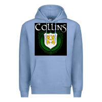Colony Blue collins family irish coat of arms Premium Hoodie - linhVisuals