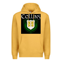 Mustard collins family irish coat of arms Premium Hoodie - linhVisuals