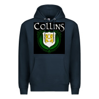 Navy collins family irish coat of arms Premium Hoodie - linhVisuals