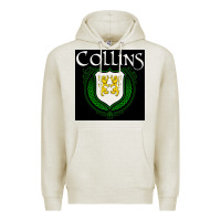 Oatmeal Heather collins family irish coat of arms Premium Hoodie - linhVisuals