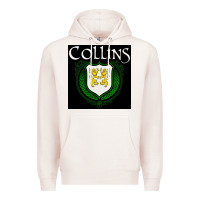 Pale Pink collins family irish coat of arms Premium Hoodie - linhVisuals