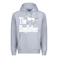 Heather Grey the dogfather Premium Hoodie - linhVisuals