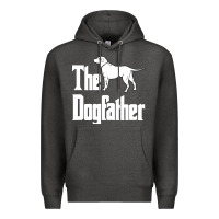 Charcoal Heather the dogfather Premium Hoodie - linhVisuals