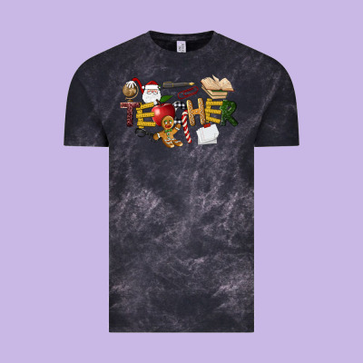 Christmas Teacher Vintage Tee Designed By Lillyallendesigns