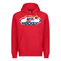 Red usa hockey Premium Hoodie - linhVisuals