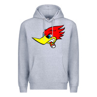Heather Grey woody woodpecker tshirt Premium Hoodie - linhVisuals