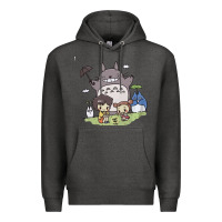 Charcoal Heather totorooo tshirt Premium Hoodie - linhVisuals