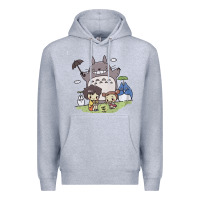 Heather Grey totorooo tshirt Premium Hoodie - linhVisuals