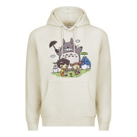 Oatmeal Heather totorooo tshirt Premium Hoodie - linhVisuals