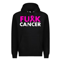 Black fck cancer Premium Hoodie - linhVisuals