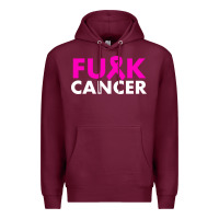 Burgundy fck cancer Premium Hoodie - linhVisuals