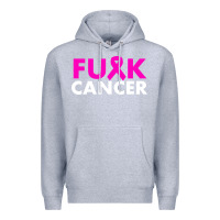 Heather Grey fck cancer Premium Hoodie - linhVisuals
