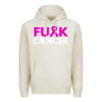 Oatmeal Heather fck cancer Premium Hoodie - linhVisuals