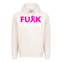 Pale Pink fck cancer Premium Hoodie - linhVisuals
