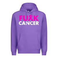 Purple fck cancer Premium Hoodie - linhVisuals