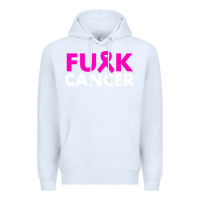 White fck cancer Premium Hoodie - linhVisuals