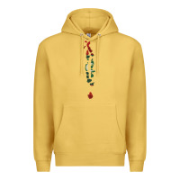 Antique Gold Maldives Map Flag Drawing Line Art Premium Hoodie - linhVisuals