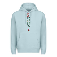 Blue Mist Maldives Map Flag Drawing Line Art Premium Hoodie - linhVisuals