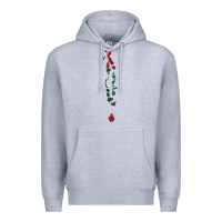 Heather Grey Maldives Map Flag Drawing Line Art Premium Hoodie - linhVisuals