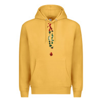 Mustard Maldives Map Flag Drawing Line Art Premium Hoodie - linhVisuals