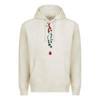 Oatmeal Heather Maldives Map Flag Drawing Line Art Premium Hoodie - linhVisuals