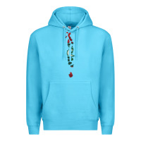 Ocean Blue Maldives Map Flag Drawing Line Art Premium Hoodie - linhVisuals