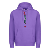 Purple Maldives Map Flag Drawing Line Art Premium Hoodie - linhVisuals